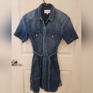 Current/Elliott Pearl Snap  Denim Dress -1